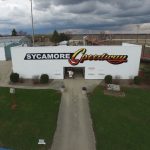 Sycamore Speedway main building entrance. A hallmark location for Wisconsin-Illinois Cycling Association Events in Illinois.