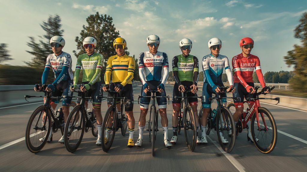 A diverse group of cyclist athletes provide a representation of the various skills that are ideal to compete in Time Trial racing